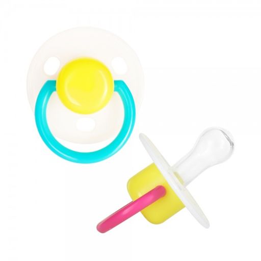 Пома Соска-пустышка силиконовая круглая, для детей с 4 месяцев, соска-пустышка, цвет в ассортименте, 1 шт.