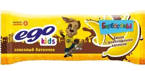 EGO Kids Батончик мюсли с бананом в шоколаде, 25 г, 1 шт.